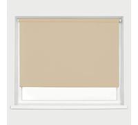 Light Brown Blackout Roller Blinds Thermal Blackout Material Metal Brackets & FIttings 25mm Roller Tube Easy Fit Child Safe Bedroom Office180cm Width x 210cm Length