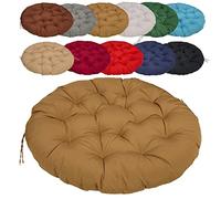 Light Brown Chair Cushion 55.11" with Positioning Straps Perfect for Garden Dining Room Office Chairs Comfortable Outdoor/Indoor Seating Accessory