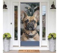 Light Brown Dog Door Banners for Front Doors, Spring Summer Decorative Door Cover Welcome Porch Banner Decoration Hanging Wall Background for Party Supplies Indoor Outdoor Home Decor