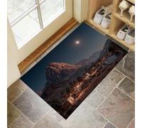 Light Brown Doormat, Desert Cabin Palm Tree Area rug Non Slip Backing - Dirt Trapper Mat Absorbent Non-Slip Door mat for Entrance Inside Kitchen Front Back Door Pets and Garden -