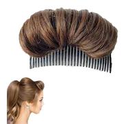 Light Brown Invisible Fluffy Hair Pad, Bump Up Comb Clip Bun Hair, False Hair Clip Fluffy Princess Styling Hair Pad Hairpin for Girls Women Thinning Hair Accessories