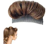 Light Brown Invisible Fluffy Hair Pad, Bump Up Comb Clip Bun Hair, False Hair Clip Fluffy Princess Styling Hair Pad Hairpin Accessories for Girls Women Thinning