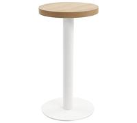 Light Brown MDF Bistro Table 40cm - Ideal for Dining Kitchen Compact Space Modern Design Stylish Kitchen Table Space-Saving Dining Solution