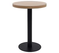 Light Brown MDF Bistro Table 60cm - Perfect for Dining Room Kitchen or Breakfast Nook - Stylish and Versatile Table for Meals and Entertaining
