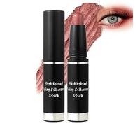 Light Brown Shimmer Eyeshadow Stick, High-Pigment Waterproof Cream Shadow & Eyeliner Pencil, Long-Lasting Formula, Buildable Coverage, Pearlescent Glitter for Precise or Smoky Makeup