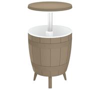 (light brown) vidaXL 3-in-1 Ice Cooler Table Cool Bar Portable Serving Table Polypropylene