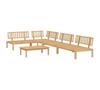 (light brown) vidaXL Garden Pallet Sofa Set with Cushions Outdoor Sofa Solid Wood Acacia