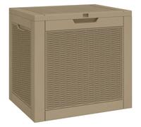 vidaXL Garden Storage Box Light Brown 55.5x43x53 cm Polypropylene, Brown