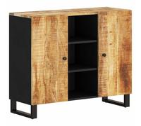 (light brown) vidaXL Sideboard Side Cabinet with 2 Doors Cupboard Highboard Solid Wood Mango