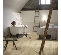 Light Brown Wood Effect Vinyl Flooring For Livingroom, Kitchen,2mm Textile Backing Vinyl Sheet -5M(16'4") X 3M(9'9")-15M²