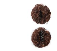 ,Light brownNatural Look Hair Pieces & Extensions, Messy Bun Synthetic Hairpiece - Curly Bride Hair Bag for Women - Voluminous & Stylish Look,Human Hair Clip-In Ponytail Extensions (