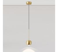 Light Brushed Brass Led Lighting for Kitchen Island, 4000K Modern Simple Hanging Ceiling Light, Dining Room Bar Bedroom Sink Hanging Lamps - Neutral Light/a