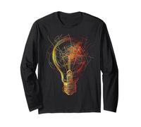 Light Bulb Abstract Drawing Colorful Art Graphic Long Sleeve T-Shirt