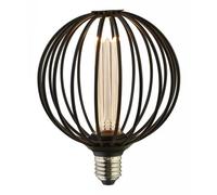 Light Bulb Black 3.5w Cage LED Globe G125 Dimmable 1800K E27 120lm Searchlight