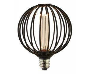 Light Bulb Black 3.5w Cage LED Globe G125 Dimmable 1800K E27 120lm Searchlight