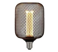 Light Bulb Black 3.5w Wire Mesh LED Globe G100 Dimmable 1800K E27 120lm Drum