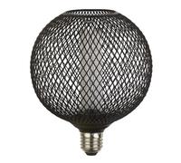 Light Bulb Black 3.5w Wire Mesh LED Globe G120 Dimmable 1800K E27 120lm