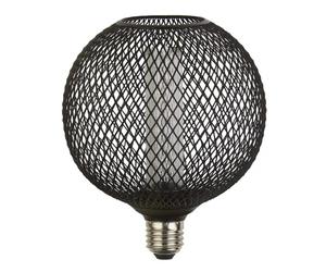 Light Bulb Black 3.5w Wire Mesh LED Globe G120 Dimmable 1800K E27 120lm