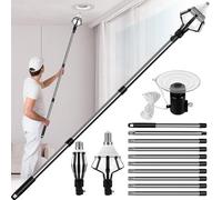 Light Bulb Changer, High Reach Extension Pole, 20ft Telescope Artifact with Suction Cup, Heavy Duty Basket Extractor, Universal Tool with Secure Locking, Ceiling Attachment for School Hall