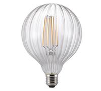 Nordlux 1421070 Avra 2w LED Large Globe Filament Clear Ribbed ES E27 Screw Cap [EEK: F]