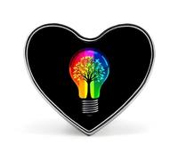 Light Bulb Colorful Art Tree Badge Heart Shape Cute Brooch Pins Button Badges for Backpack Jackets Hats Decor