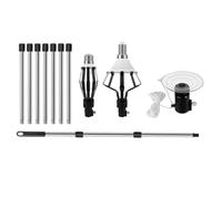 Light Bulb Extension Pole Changer - 13FT Adjustable Light Replacement Tool with Basket and Suction Cup - Multifunctional Bulb Changer for Public Places Chandelier Industrial Floodlight High Ceilings