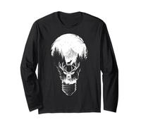 Light-Bulb Forest Nature Lover Graphic Animal Print Motif Long Sleeve T-Shirt