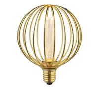 Light Bulb Gold 3.5w Cage LED Globe G125 Dimmable 1800K E27 120lm Searchlight