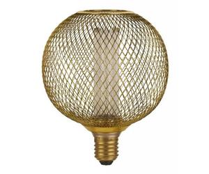 Light Bulb Gold 3.5w Wire Mesh LED Globe G120 Dimmable 1800K E27 120lm