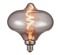 Light Bulb Grey 4w Deco Filament LED Globe G186 Dimmable 1700K E27 100lm Smoked
