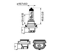 Philips H11 12V 55W PGJ19-2 X-tremeVision Pro150 1pc.