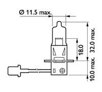 Light bulb H3 13336MDBVB1 PHILIPS for MERCEDES-BENZ MAN IVECO VOLVO DAF SCANIA