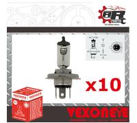 Light Bulb - H4 - 12v 60/55w P43t - 472 - Halogen - Headlight, Headlamp x10