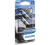 Philips Bulb 12V 6W BAX9s Metal Base WhiteVision 2Pcs.