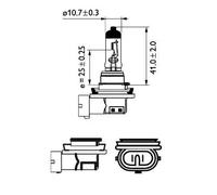 Philips WhiteVision ultra H8 car headlight bulb, single blister