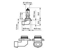 Light bulb HB4 9006XVPB1 PHILIPS for MITSUBISHI SEAT ALPINA VW BMW TOYOTA MAZDA