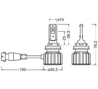 Osram Ledriving Hl Bright H8/H11/H16/H9