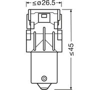 Kit Couple Led Bulbs P21W BA15S 6000K 12V 4 Years Warranty