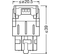 OSRAM LEDriving SL, ≜ W21/5W, Amber, Double Blister (2 lamps), LED Retrofit, offroad use only