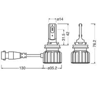 HB4/HIR2 Osram LEDriving HL BRIGHT +300% 12V LED Headlights