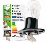 Light Bulb Microwave Oven Z187 2 x 4,8 mm AMP 20W 250V 2A - Maximum Temperature up to 300°C - Up to 1000 Hours - ONIX TECH