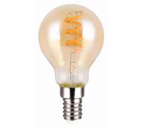 Light Bulb Orange 4w Spiral Filament LED GLS E14 1800K 180lm Amber Coloured