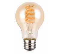 Light Bulb Orange 7w Spiral Filament LED GLS E27 1800K 400lm Amber Coloured
