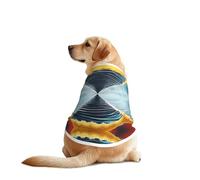 Light Bulb Psychedelic Dog Shirt Vest Dog Clothes- Breathable Cooling for Big Dogs, Sun Protection Comfort Wear for Golden Retriever, Husky, Alaska Outdoor Activities 3X-Large