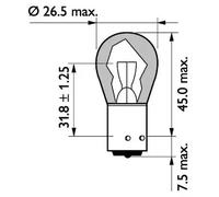 Light bulb PY21W 13496MLCP PHILIPS for IVECO MERCEDES-BENZ MAN VOLVO MITSUBISHI