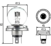 10x Light bulb R2 (Bilux) 8GD 002 088-071 HELLA for FIAT 500