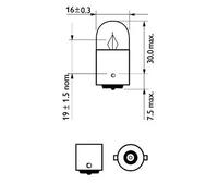 PHILIPS Light Bulbs 12821CP 12 5 R5W, Ball-shaped lamp MERCEDES-BENZ: Sprinter 3.5-T Van, Sprinter 5-T Platform/Chassis, C-Class Saloon