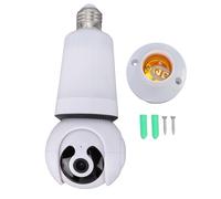 Light Bulb Security Camera, 2k HD 2.4ghz Indoor Light Socket Cameras 360° Panoramic View Wifi Wireless Security Cameras Motion Detection Color Night Vision 2 Way Sound