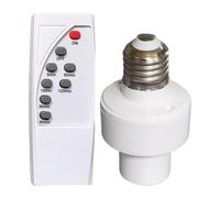Light Bulb Socket | E27 Bulb Base Holder - Timing Function, Wireless Lamp Base Holder for Home Automation Ceiling Fixture Living Room Garage