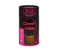 LEGAMI - Light Bulb Shaped Table Lamp, Rechargeable with USB Cable, Wireless, Bulbs Fiction, Good Vibes Theme, 6.8 x 10.3 cm